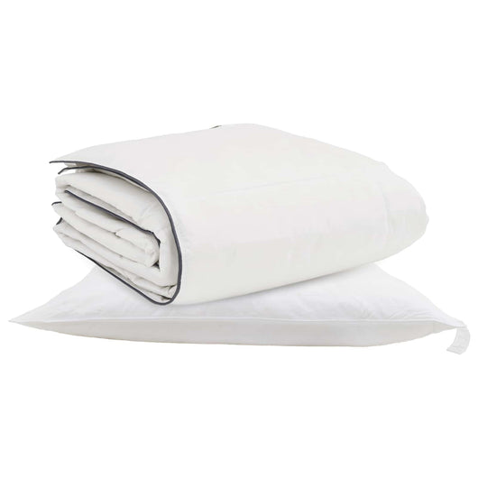 Duvet Invernale con cuscino 2 pcs Bianco Piuma d'anatra 3376186