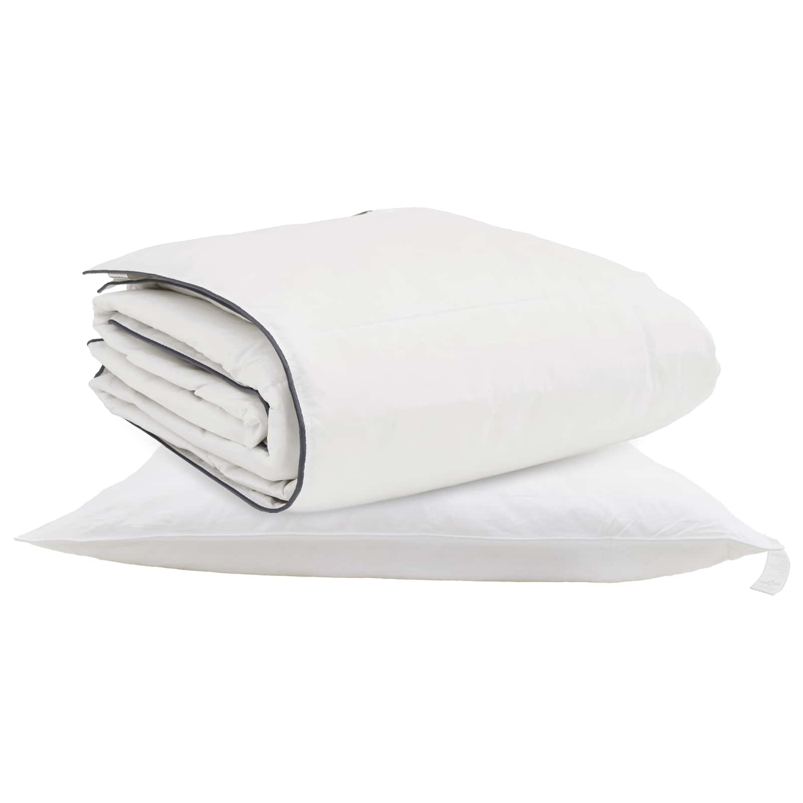 Duvet Invernale con cuscino 2 pcs Bianco Piuma d'anatra 3376193