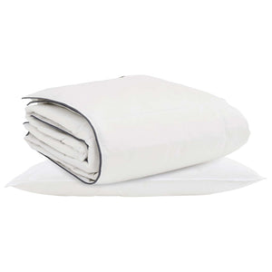 Duvet Invernale con cuscino 2 pcs Bianco Piuma d'anatra 3376195
