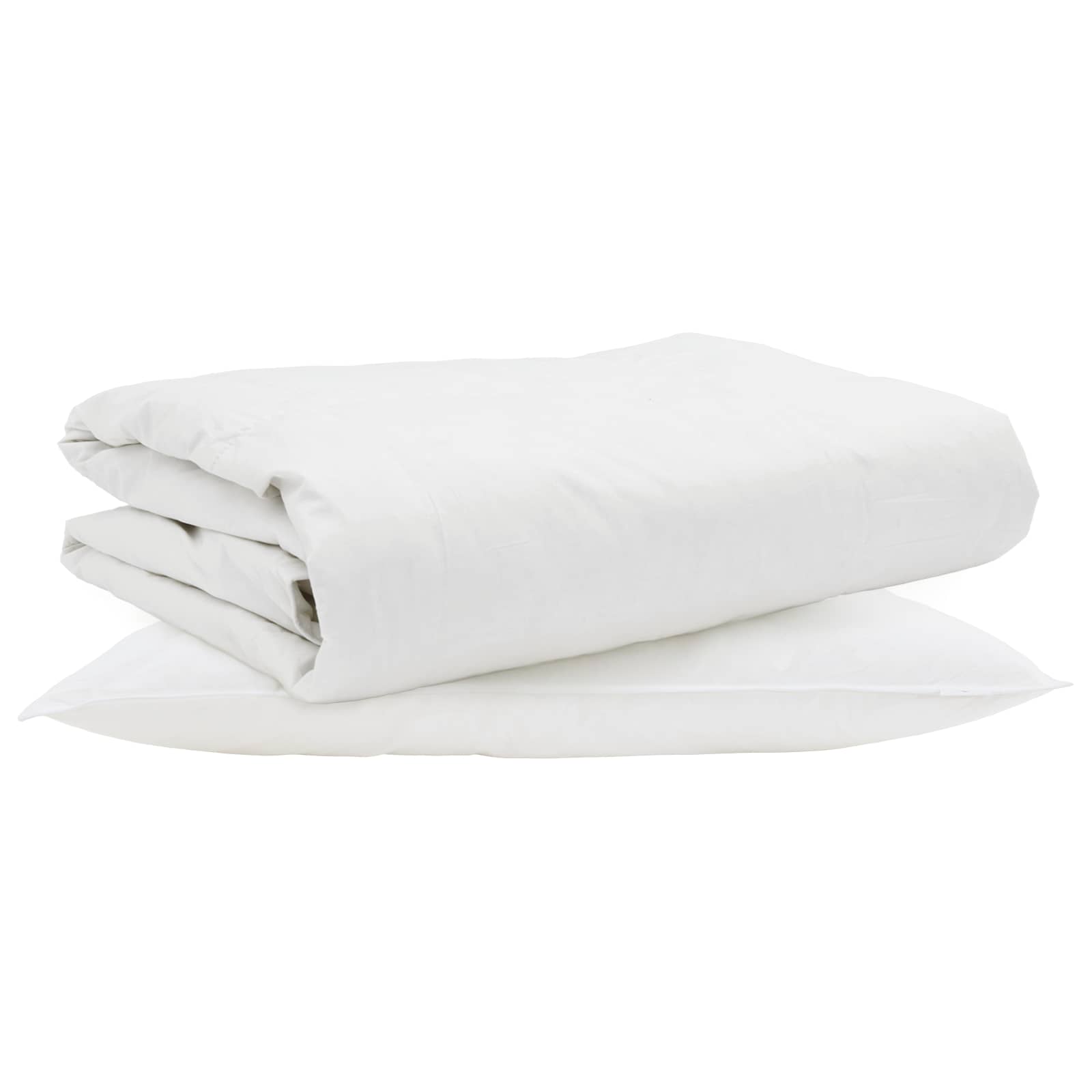 Duvet Estivo con cuscino 2 pcs Bianco Piuma d'anatra 3376223