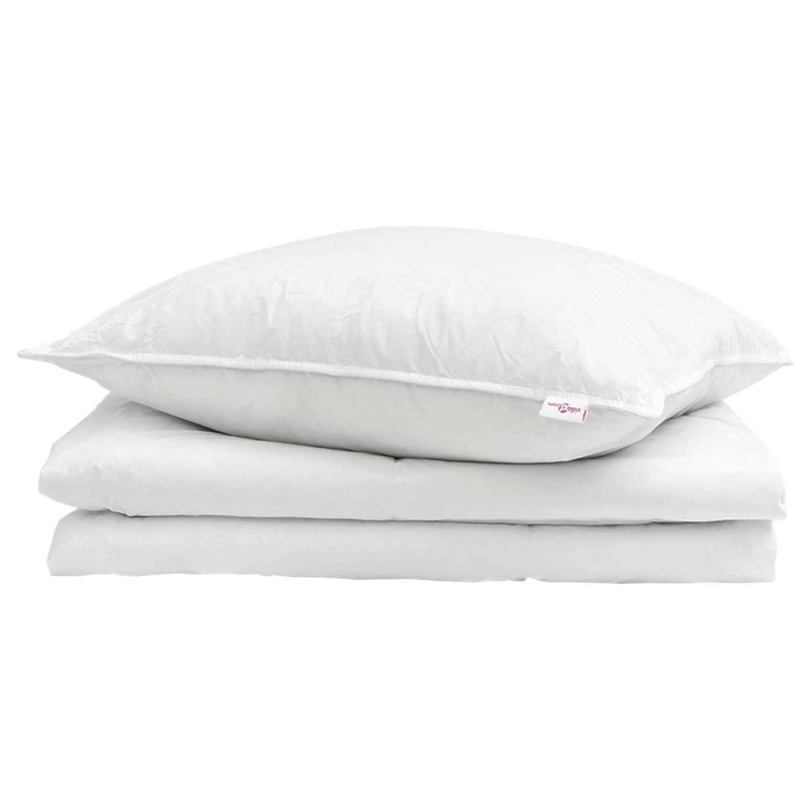 Duvet Estivo con cuscino 2 pcs Bianco Piuma d'anatra 3376224