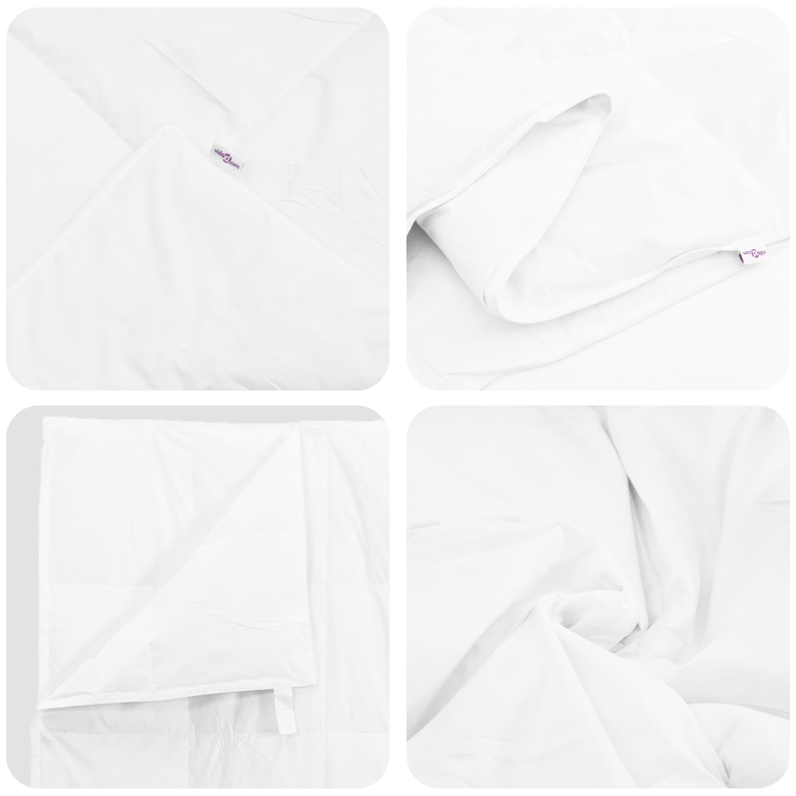 Duvet Estivo con cuscino 2 pcs Bianco Piuma d'anatra 3376226