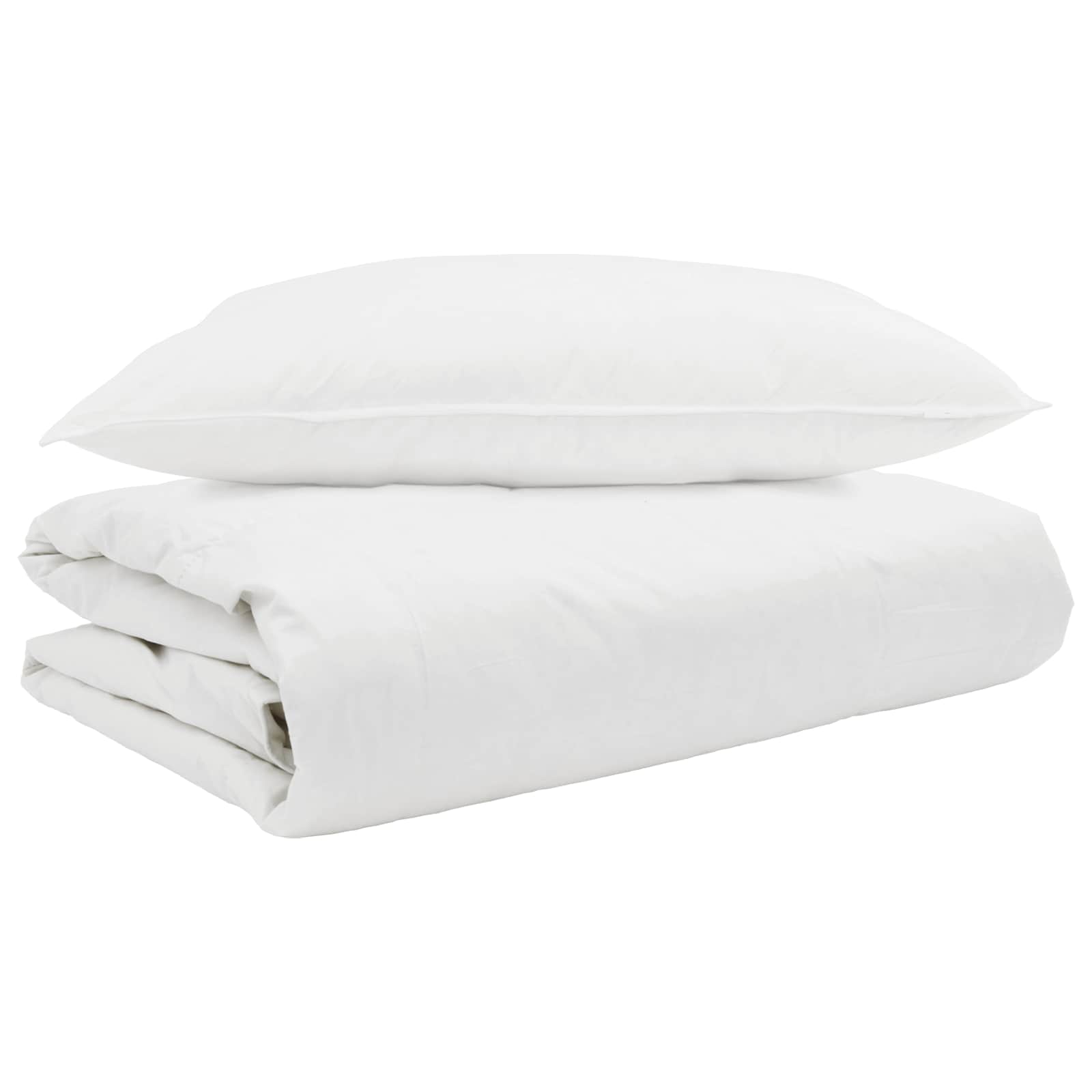 Duvet Estivo con cuscino 2 pcs Bianco Piuma d'anatra 3376229