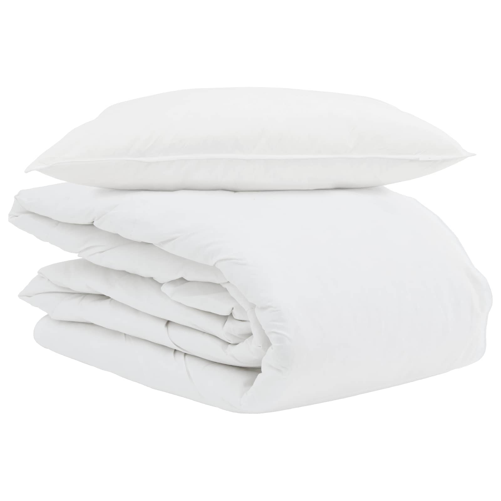 Duvet Estivo con cuscino 2 pcs Bianco Piuma d'anatra 3376243