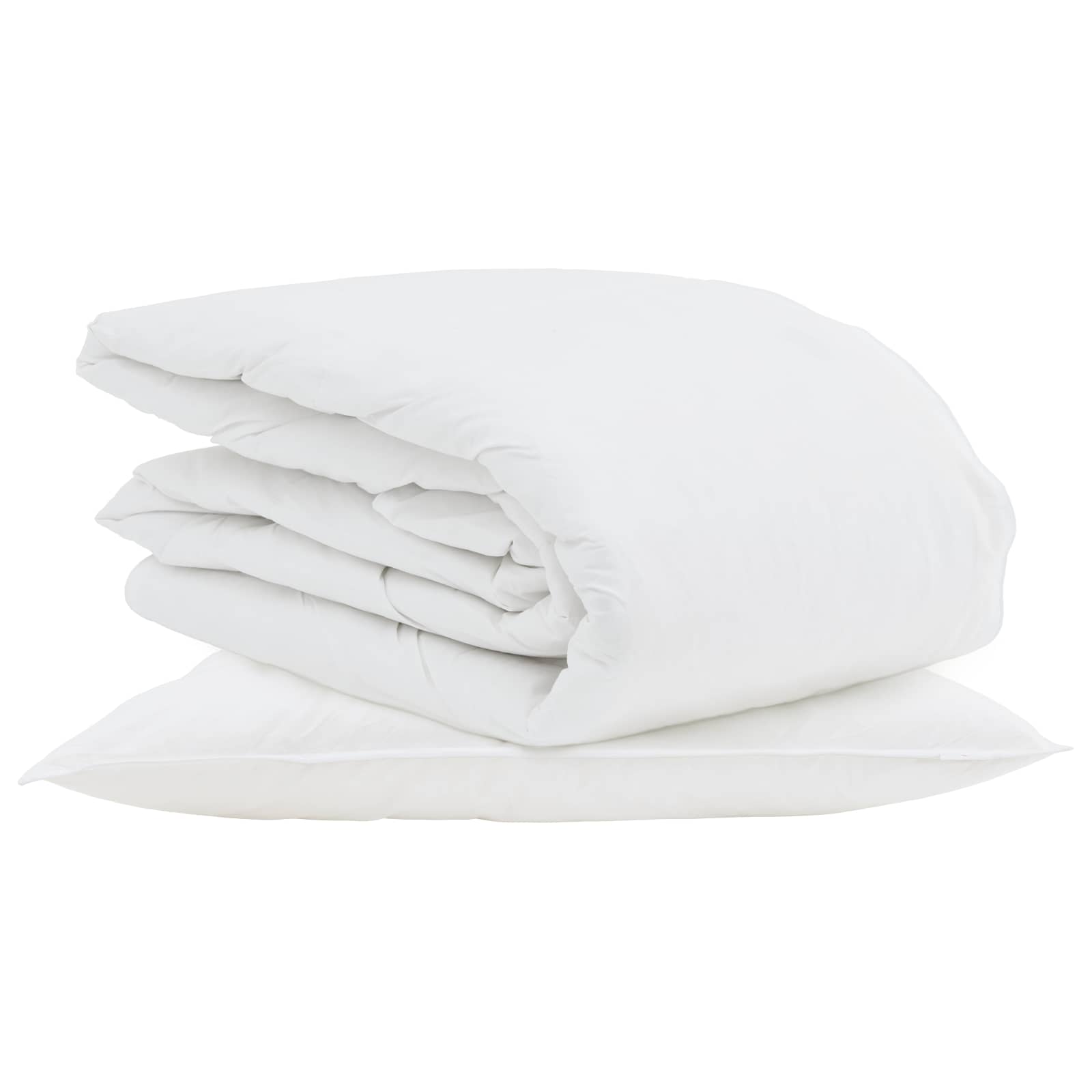 Duvet Estivo con cuscino 2 pcs Bianco Piuma d'anatra 3376258