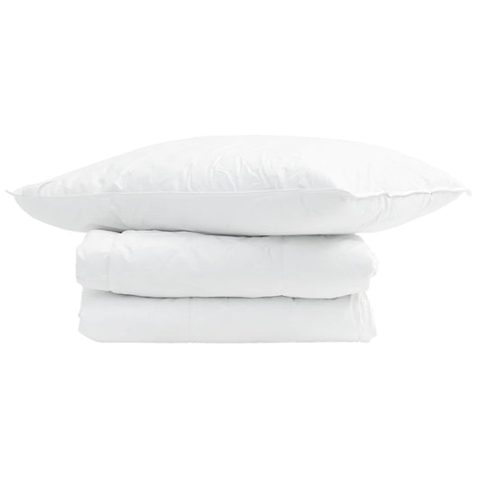 Duvet Estivo con cuscino 2 pcs Bianco Piuma d'anatra 3376262
