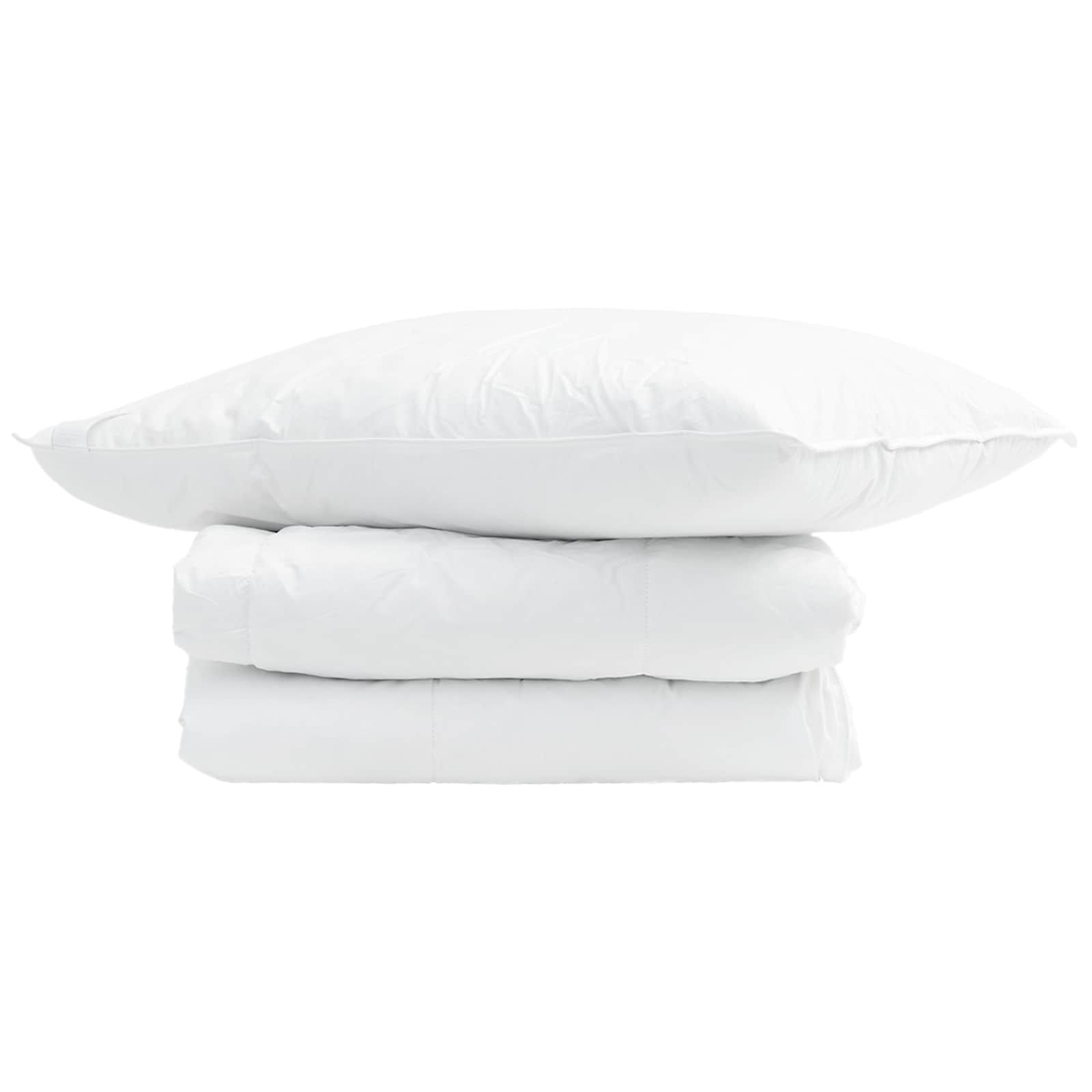 Duvet Estivo con cuscino 2 pcs Bianco Piuma d'anatra 3376284