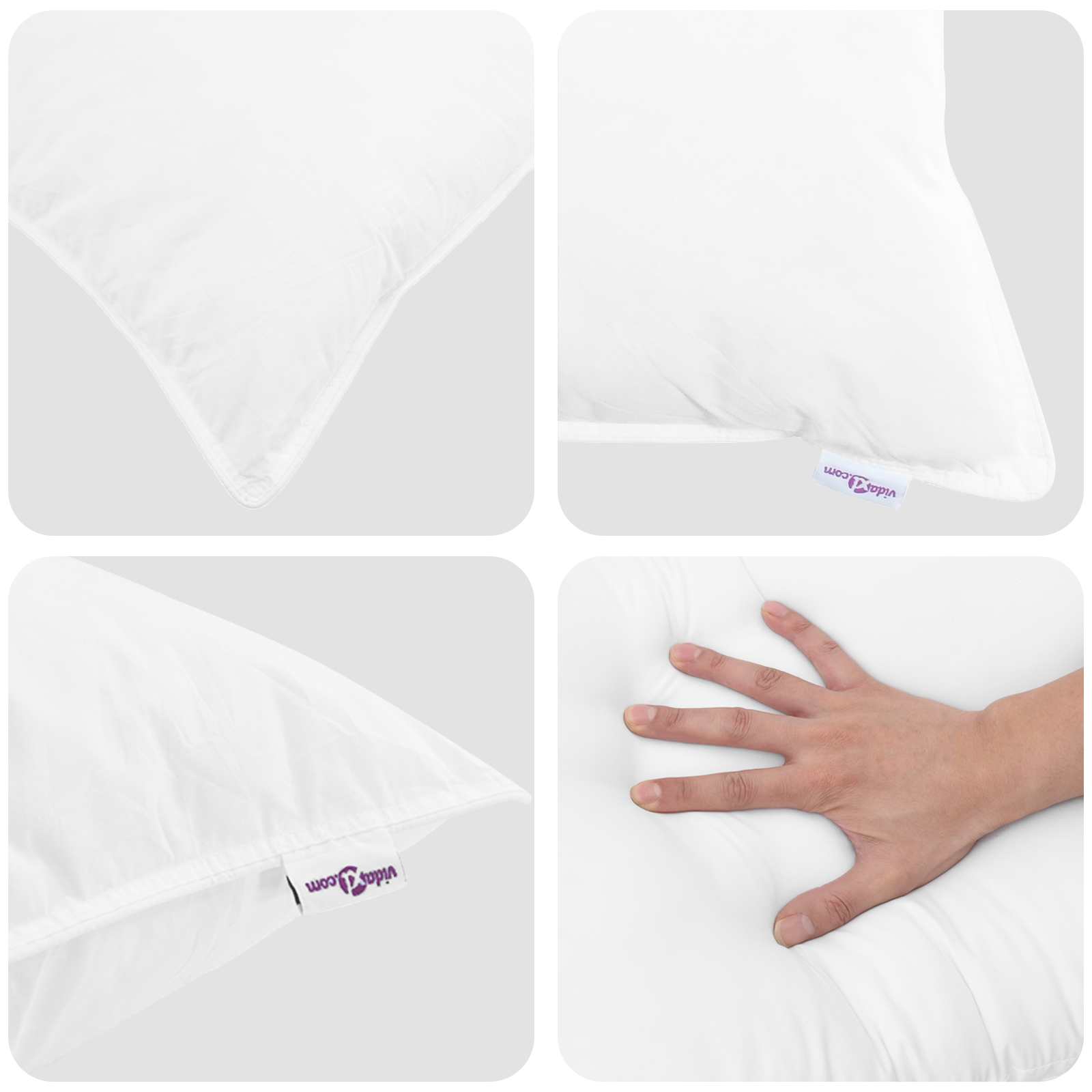 Duvet Invernale con cuscino 2 pcs Bianco Piuma d'anatra 3376290