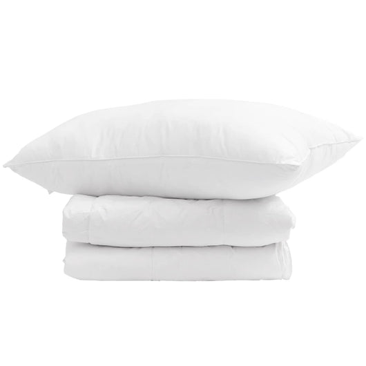 Duvet Invernale con cuscino 2 pcs Bianco Piuma d'anatra 3376291