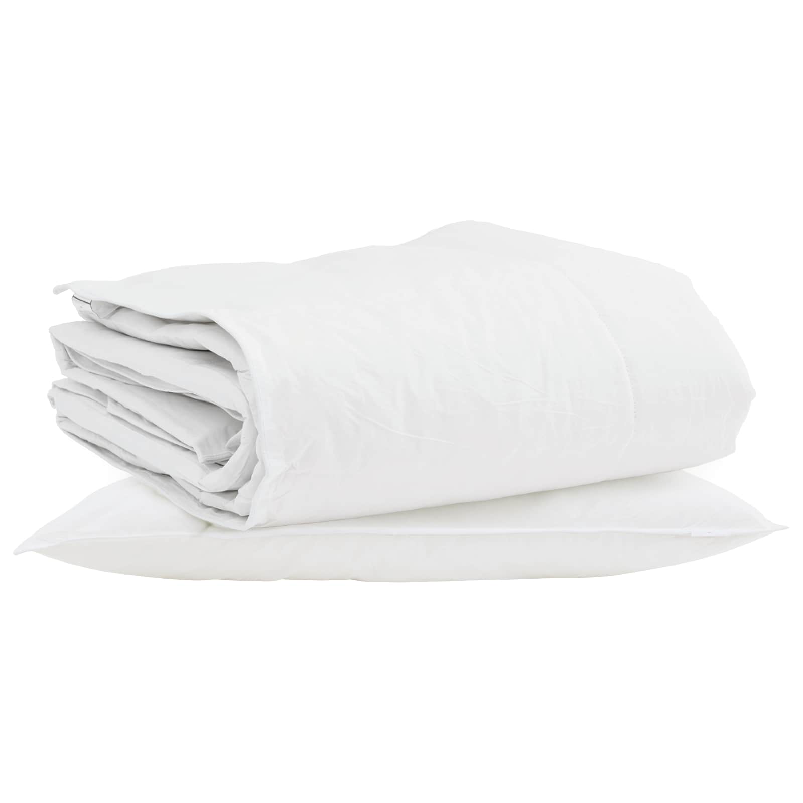 Duvet Invernale con cuscino 2 pcs Bianco Piuma d'anatra 3376293