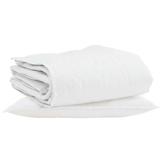 Duvet Invernale con cuscino 2 pcs Bianco Piuma d'anatra 3376293