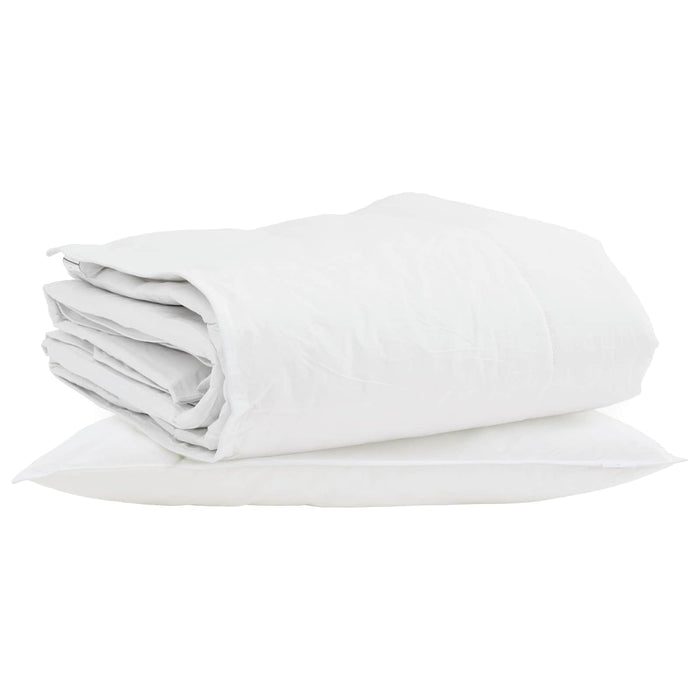 Duvet Invernale con cuscino 2 pcs Bianco Piuma d'anatra 3376300