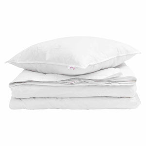 Duvet 2-in-1 con cuscino 2 pcs Bianco Piuma d'anatra 3376329