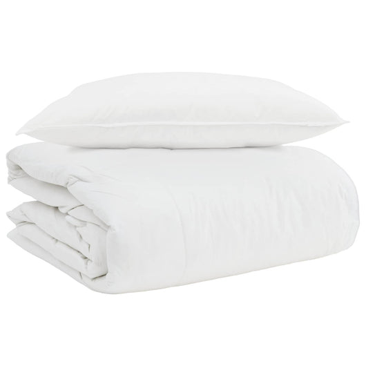 Duvet 2-in-1 con cuscino 2 pcs Bianco Piuma d'anatra 3376337