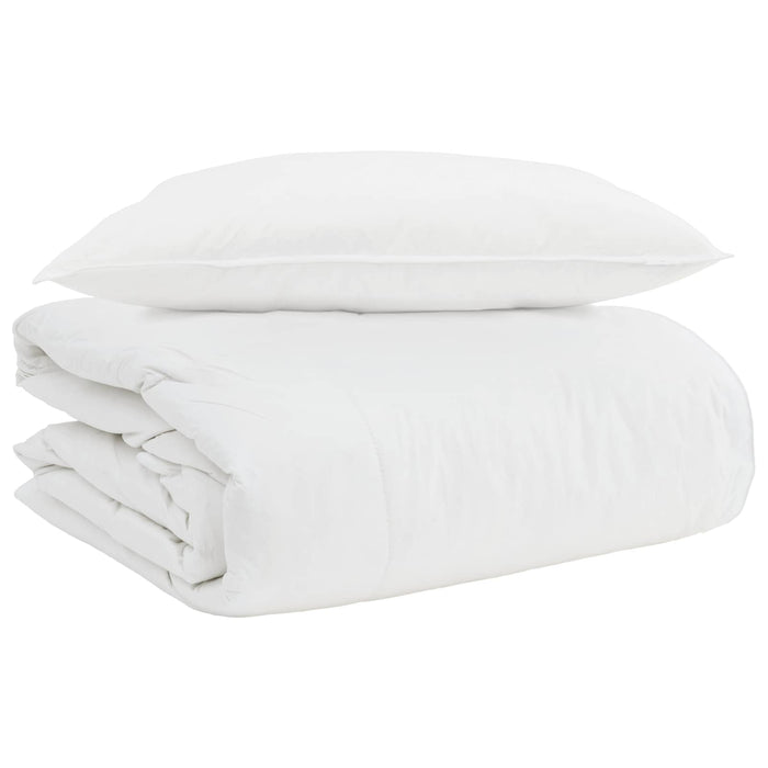 Duvet 2-in-1 con cuscino 2 pcs Bianco Piuma d'anatra 3376337