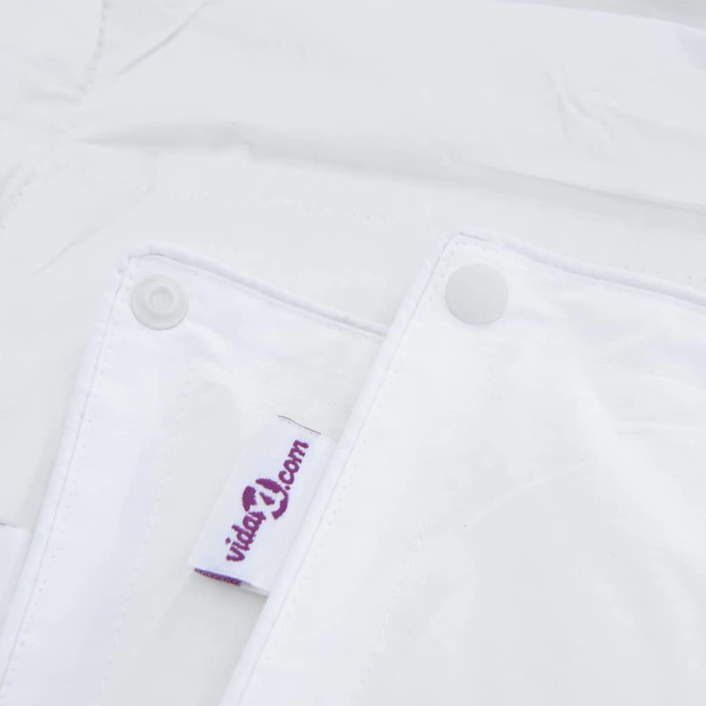 vidaXL Set di piumini con cuscino 2 pcs Bianco 155 x 200 cm Piume
