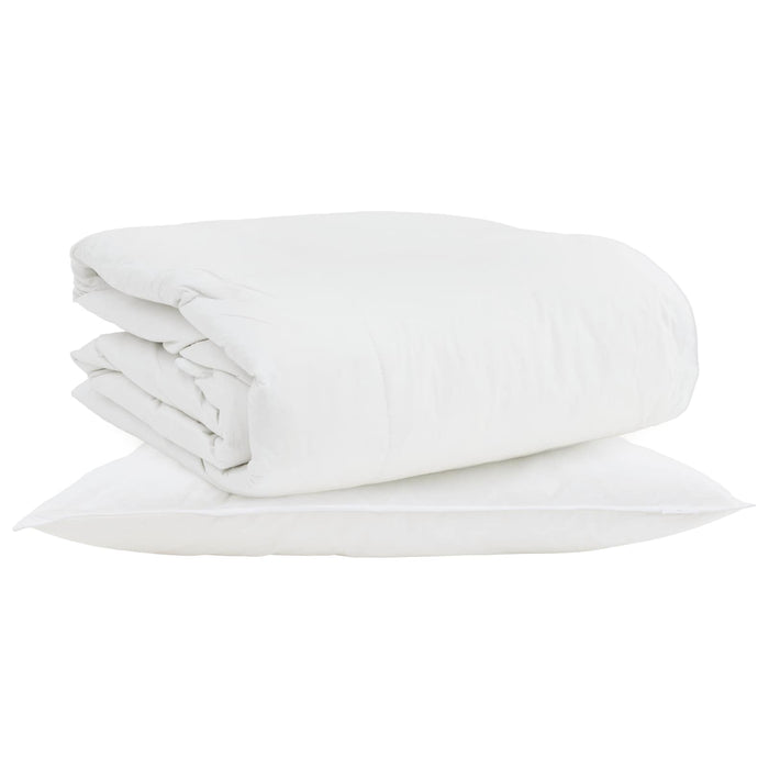 Duvet 2-in-1 con cuscino 2 pcs Bianco Piuma d'anatra 3376356
