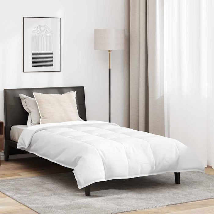 vidaXL Set di piumini con cuscino 2 pcs Bianco 140 x 220 cm Piume