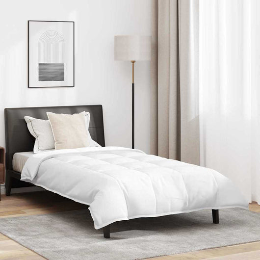 vidaXL Set di piumini con cuscino 2 pcs Bianco 155 x 220 cm Piume