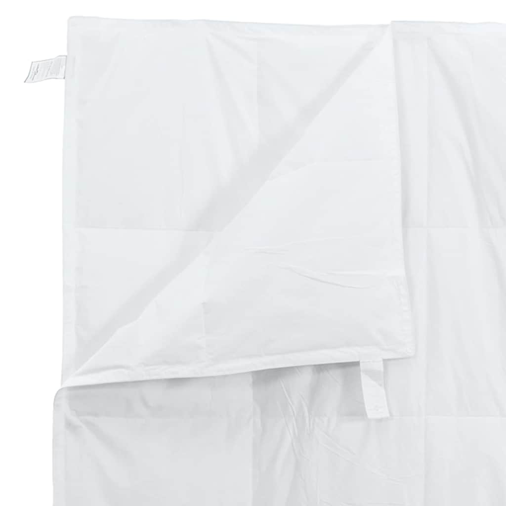 vidaXL Set di piumini con cuscino 2 pcs Bianco 155 x 220 cm Piume