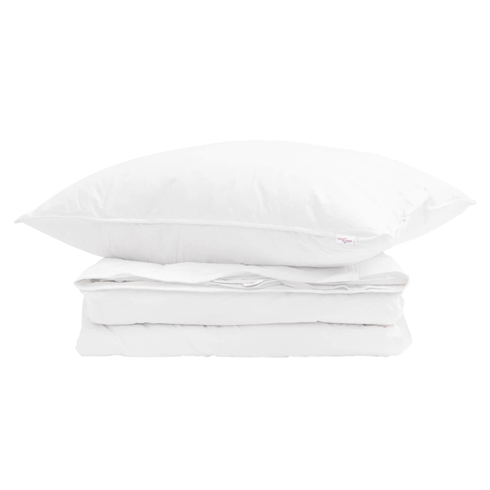 Duvet 2-in-1 con cuscino 2 pcs Bianco Piuma d'anatra 3376367