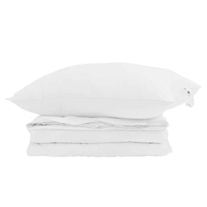 Duvet 2-in-1 con cuscino 2 pcs Bianco Piuma d'anatra 3376368