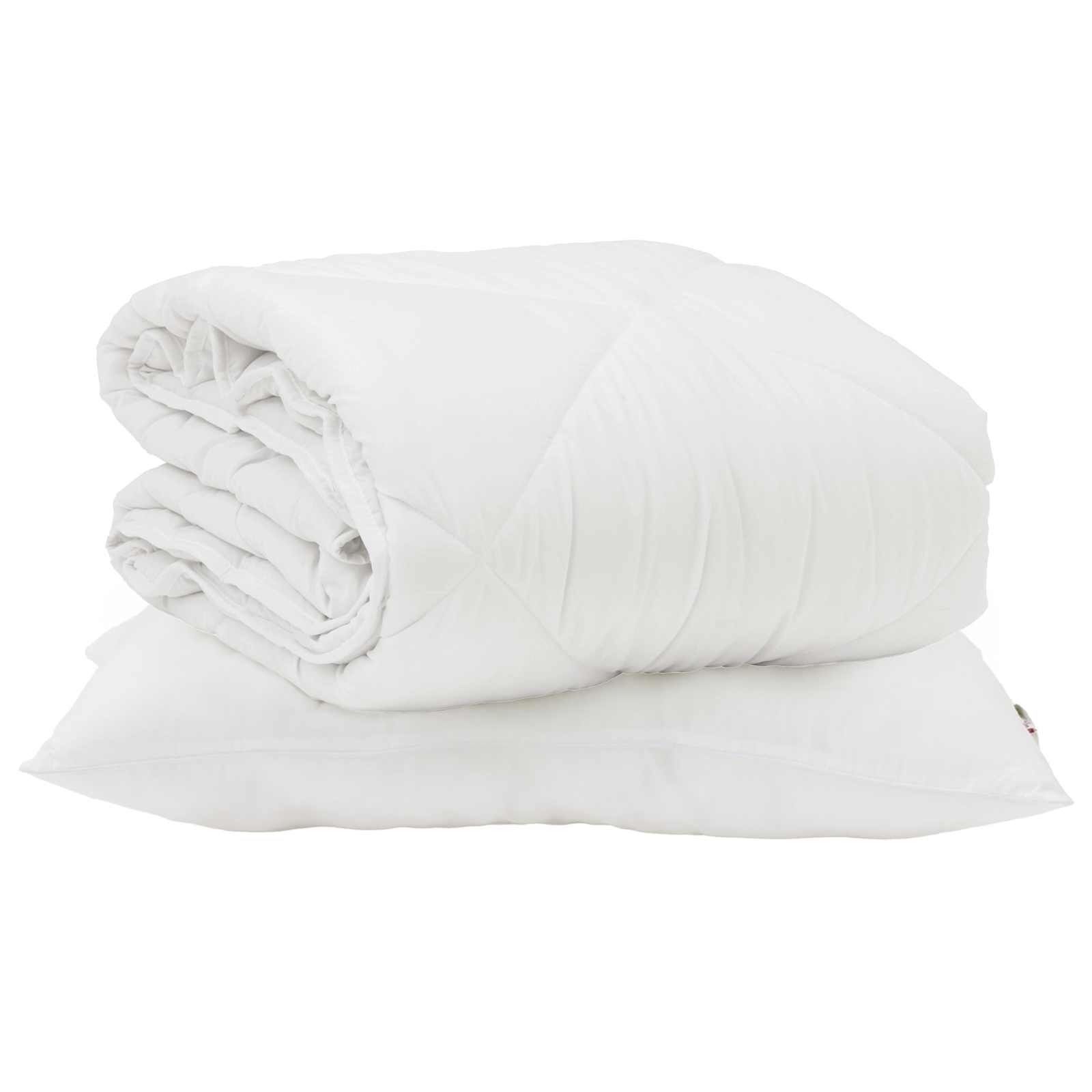 Duvet Estivo con cuscino 2 pcs Bianco Microfibra 3376384
