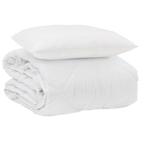 Duvet Estivo con cuscino 2 pcs Bianco Microfibra 3376399