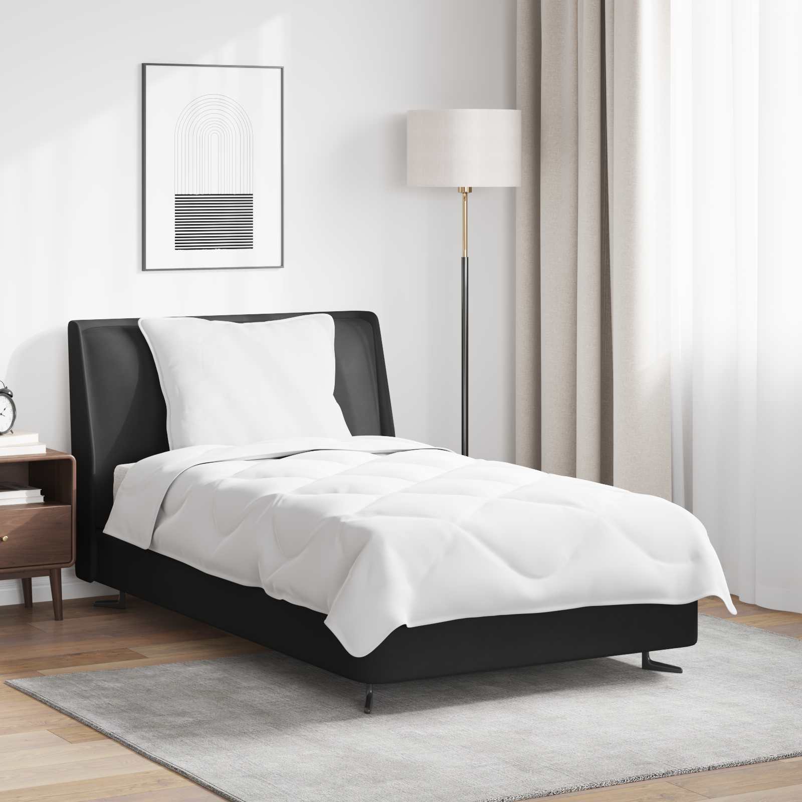 Duvet Estivo con cuscino 2 pcs Bianco Microfibra 3376402