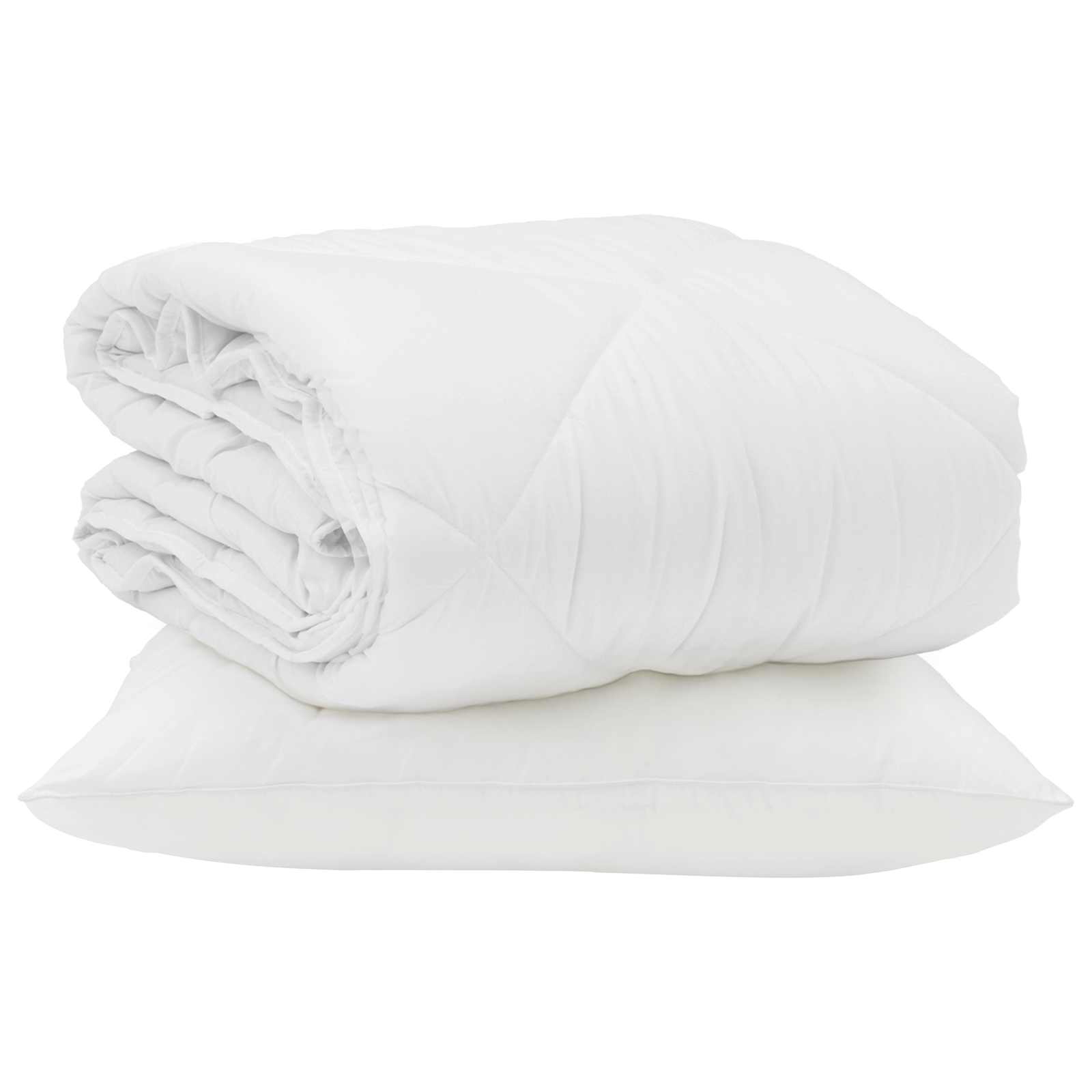 Duvet Estivo con cuscino 2 pcs Bianco Microfibra 3376403