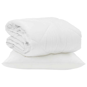 Duvet Estivo con cuscino 2 pcs Bianco Microfibra 3376403