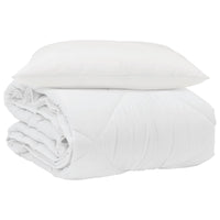 Duvet Estivo con cuscino 2 pcs Bianco Microfibra 3376404