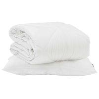 Duvet Estivo con cuscino 2 pcs Bianco Microfibra 3376405
