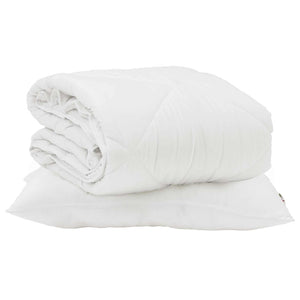 Duvet Estivo con cuscino 2 pcs Bianco Microfibra 3376405