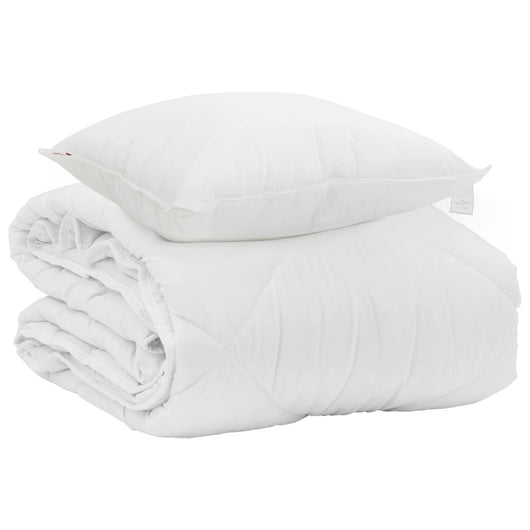 Duvet Estivo con cuscino 2 pcs Bianco Microfibra 3376427