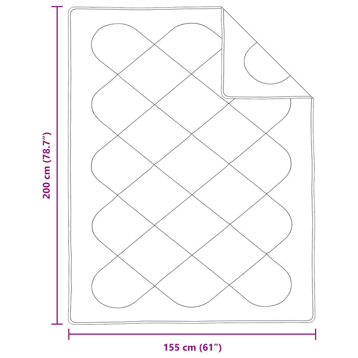 Duvet Estivo con cuscino 2 pcs Bianco Microfibra 3376427