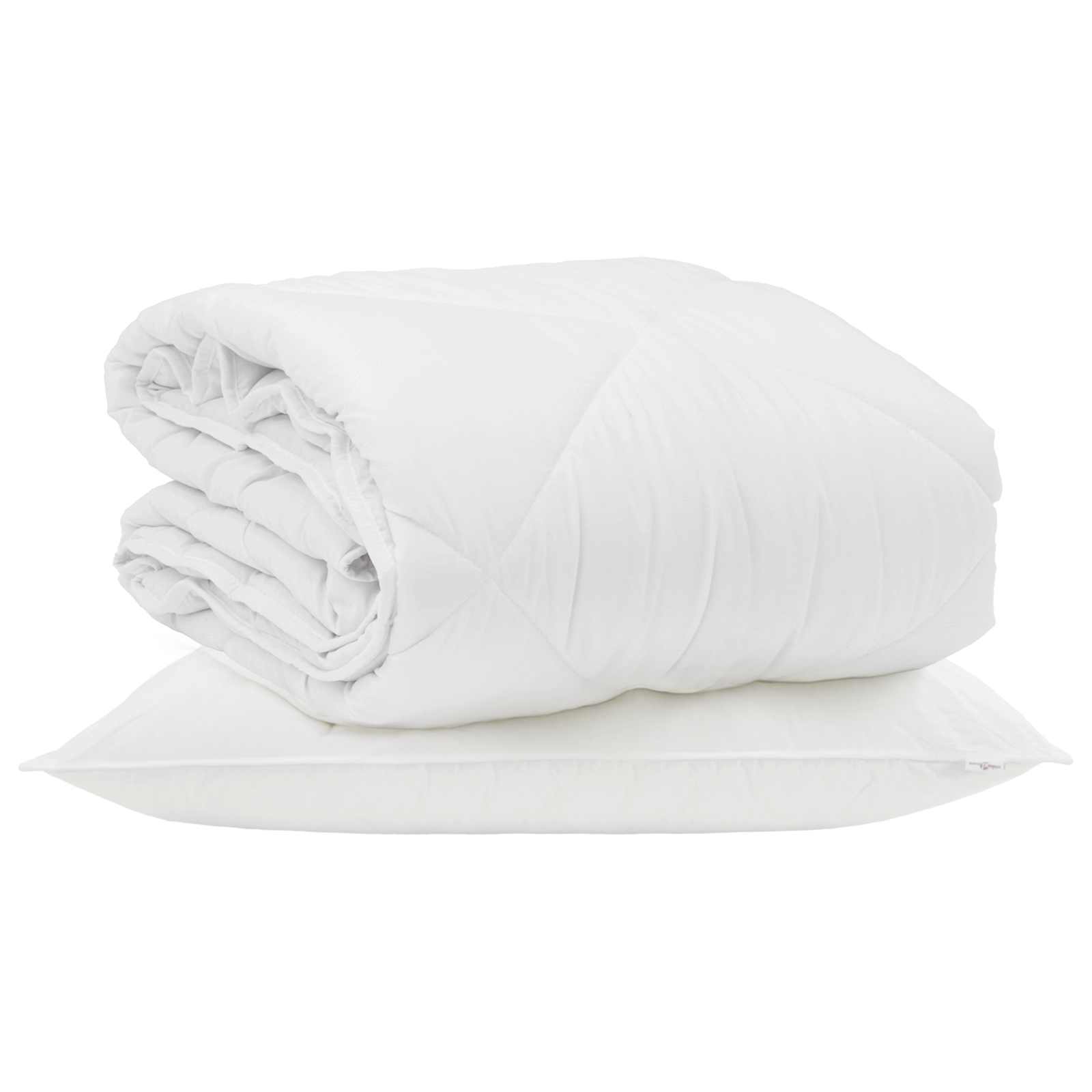 Duvet Estivo con cuscino 2 pcs Bianco Microfibra 3376440