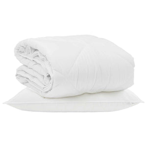 Duvet Estivo con cuscino 2 pcs Bianco Microfibra 3376440