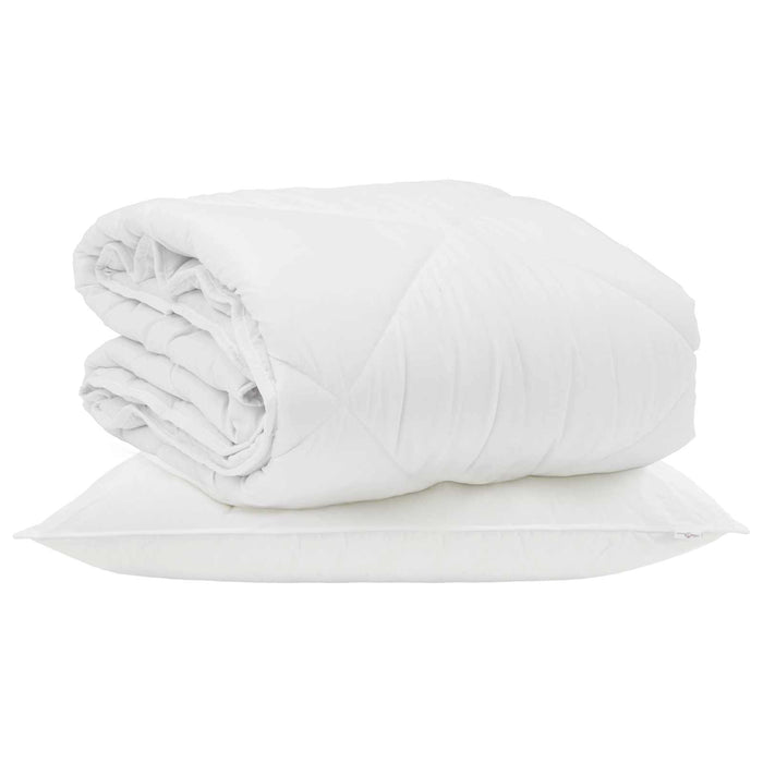 Duvet Estivo con cuscino 2 pcs Bianco Microfibra 3376440