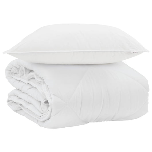 Duvet Estivo con cuscino 2 pcs Bianco Microfibra 3376443