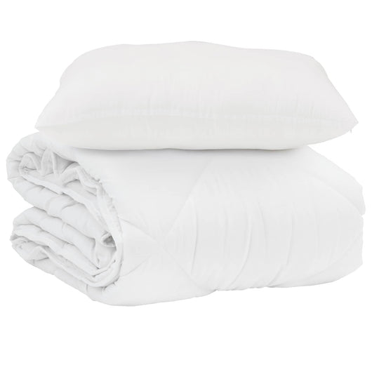 Duvet Estivo con cuscino 2 pcs Bianco Microfibra 3376455