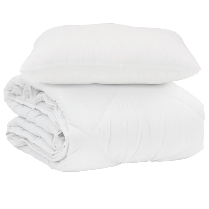 Duvet Estivo con cuscino 2 pcs Bianco Microfibra 3376455