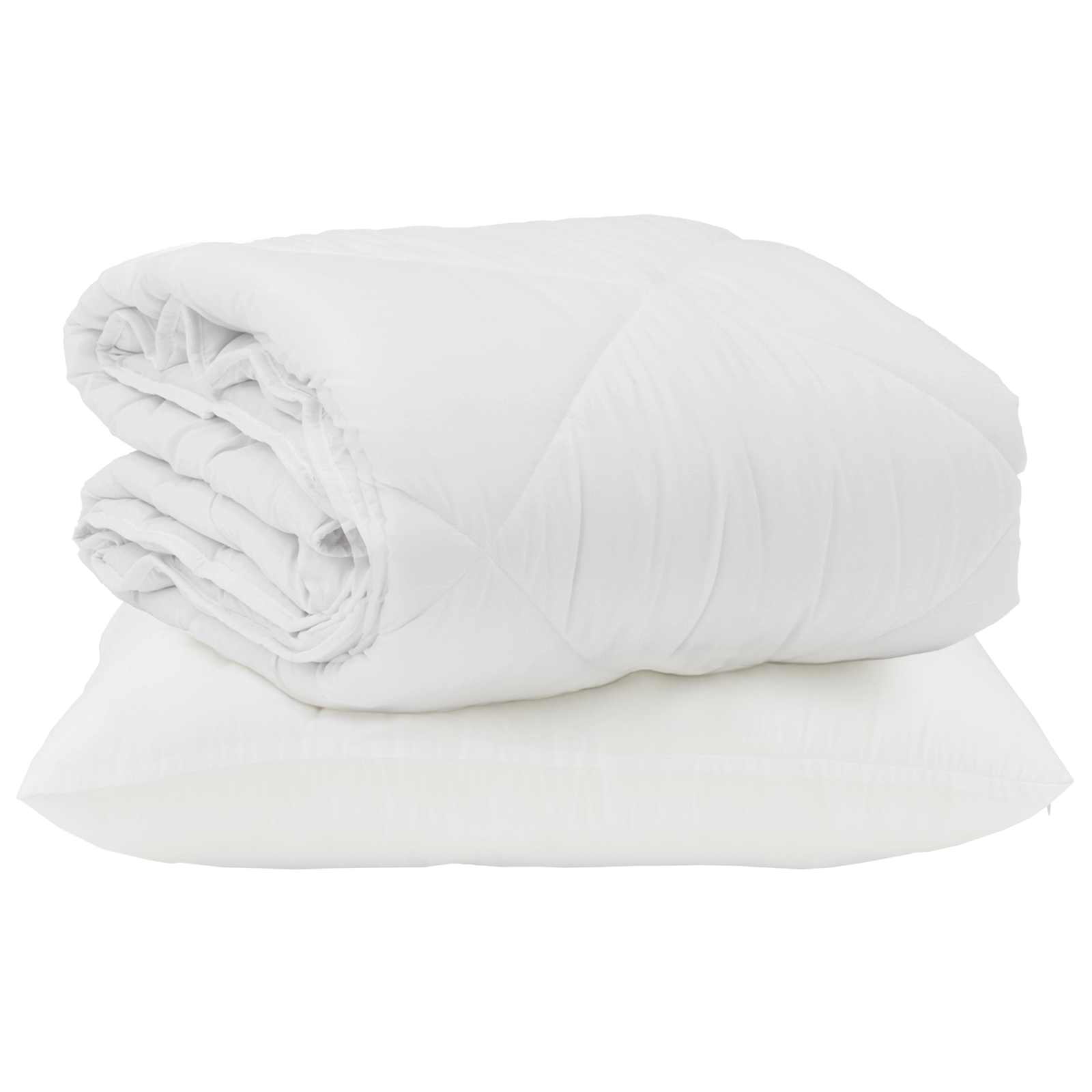 Duvet Estivo con cuscino 2 pcs Bianco Microfibra 3376459