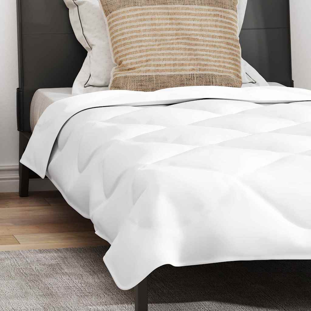 vidaXL Duvet Estivo con Cuscino 2 pcs Bianco 155 x 200 cm Microfibra