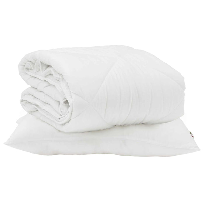 Duvet Estivo con cuscino 2 pcs Bianco Microfibra 3376468