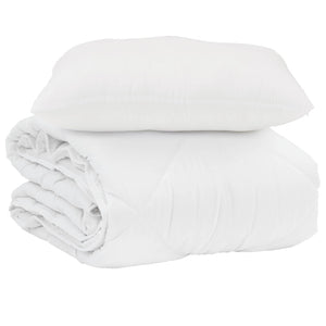 Duvet Estivo con cuscino 2 pcs Bianco Microfibra 3376469