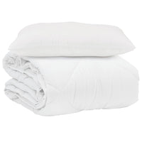 Duvet Estivo con cuscino 2 pcs Bianco Microfibra 3376471