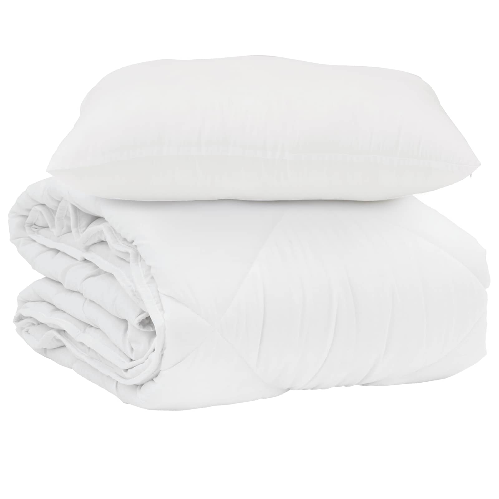 Duvet Estivo con cuscino 2 pcs Bianco Microfibra 3376483