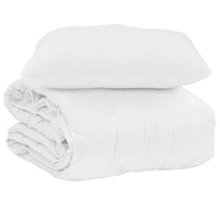 Duvet Estivo con cuscino 2 pcs Bianco Microfibra 3376483
