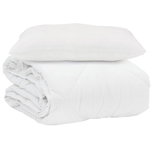 Duvet Estivo con cuscino 2 pcs Bianco Microfibra 3376484